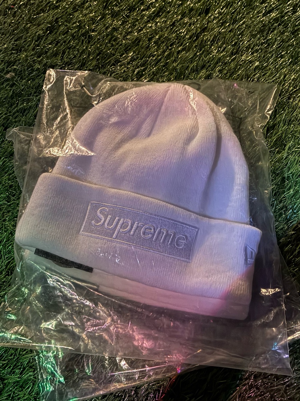 Supreme White Beanie ONE size fits all